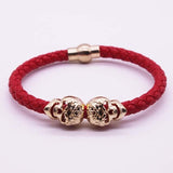 2017 Hot Selling Fashion Braided Leather Bracelets Gold Skull Bracelet Punk Wrap Bracelet Women Men