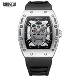 BAOGELA New Skull Men Watches Military Silicone Brand Pirate Hollow Watch Men Luminous Sports Wristwatch Relogio Masculino