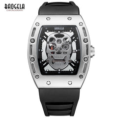 BAOGELA New Skull Men Watches Military Silicone Brand Pirate Hollow Watch Men Luminous Sports Wristwatch Relogio Masculino