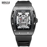 BAOGELA New Skull Men Watches Military Silicone Brand Pirate Hollow Watch Men Luminous Sports Wristwatch Relogio Masculino