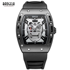 BAOGELA New Skull Men Watches Military Silicone Brand Pirate Hollow Watch Men Luminous Sports Wristwatch Relogio Masculino
