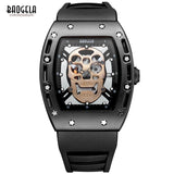 BAOGELA New Skull Men Watches Military Silicone Brand Pirate Hollow Watch Men Luminous Sports Wristwatch Relogio Masculino