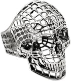 Hiphop Cool Men's Gothic Carving Ring Stainless Steel High Quality cross Skull ring Jewelry For man free shipping