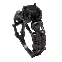 Ghost evil Skull skeleton Hand CZ Ring European and American Punk style Motor Biker Men Ring 2017 new skull men's jewelry