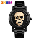 SKMEI 2018 Skull Quartz Men's Watch Men Creativity Watches Stainless Steel Male Water Resistant Wristwatch Relogio Masculino9178