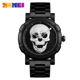 SKMEI 2018 Skull Quartz Men's Watch Men Creativity Watches Stainless Steel Male Water Resistant Wristwatch Relogio Masculino9178