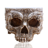 P-Flame White Antique Sculpture Human Skull Planter Garden Storage Pots Container Macetas Decoration Flower Pot For Home Decor